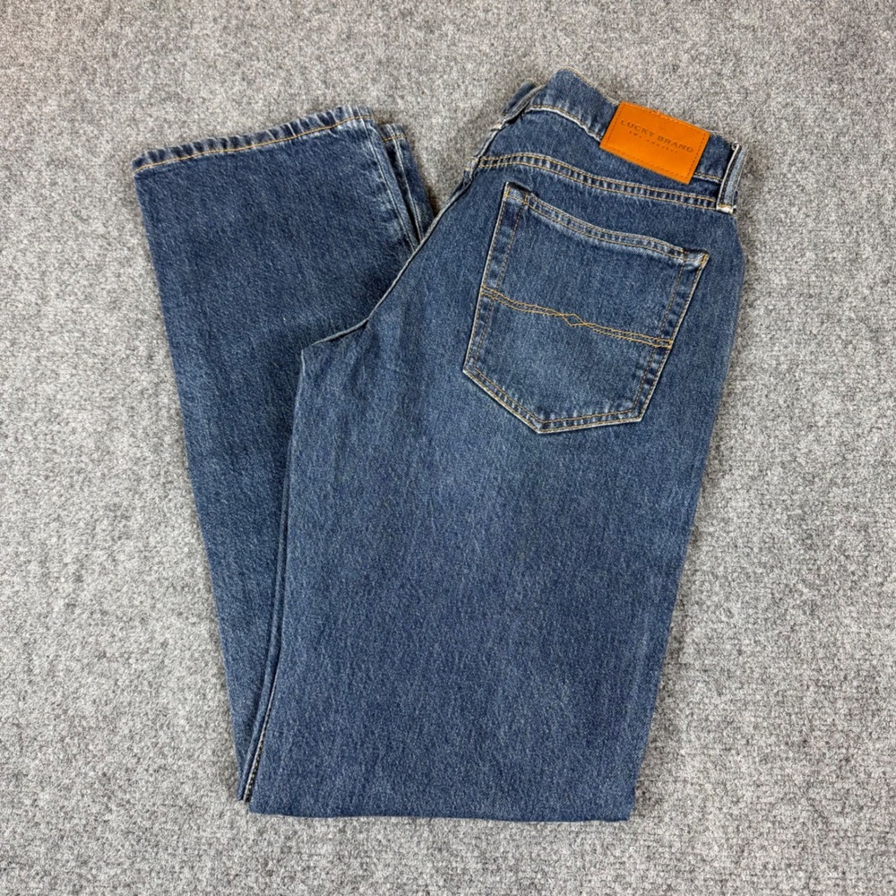 Lucky Brand Mens Straight Leg Distressed Jeans Blue W29 L32